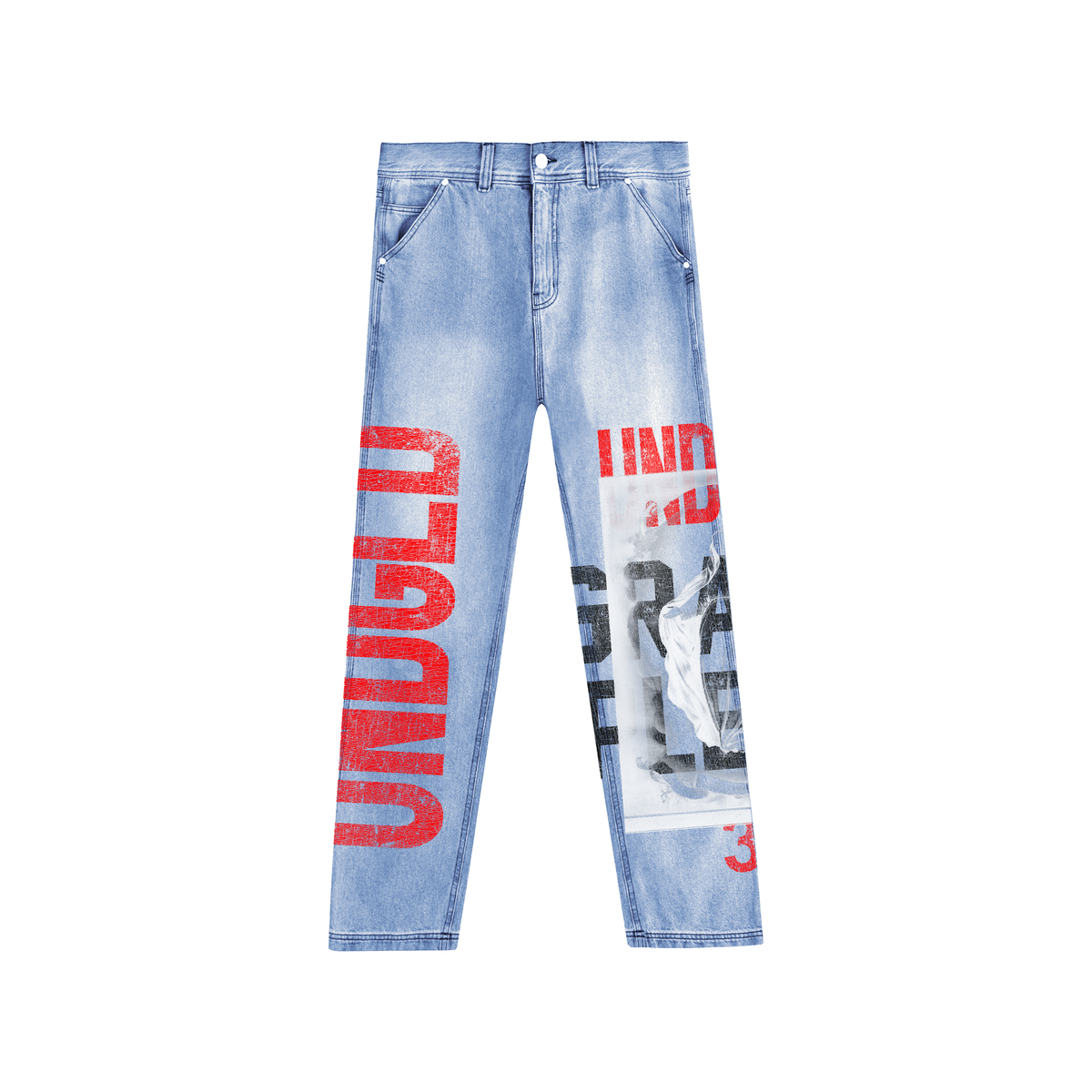 Undergold Gratia Plena Mary Regular Zip Jean