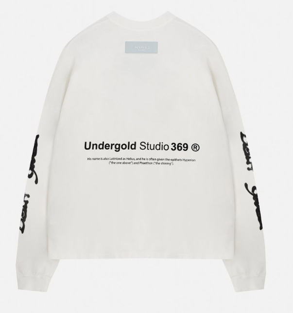 UNDERGOLD Helios Sun Girl Long Sleeve Boxy Fit Tshirt (White)