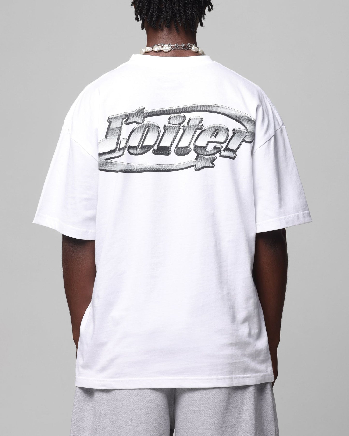 Loiter Chrome Logo White T-Shirt