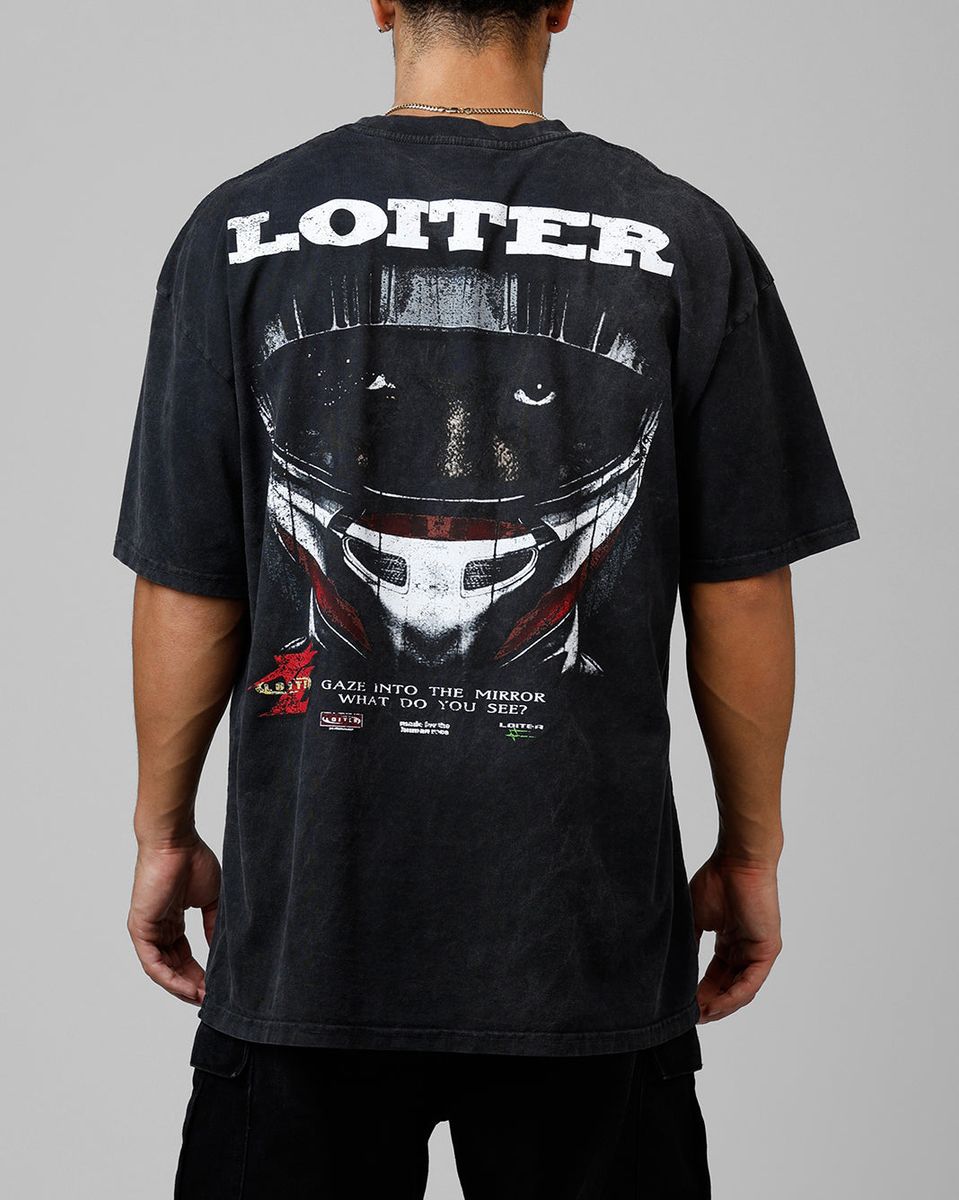 Loiter Formula Vintage Black Acidwash T-Shirt