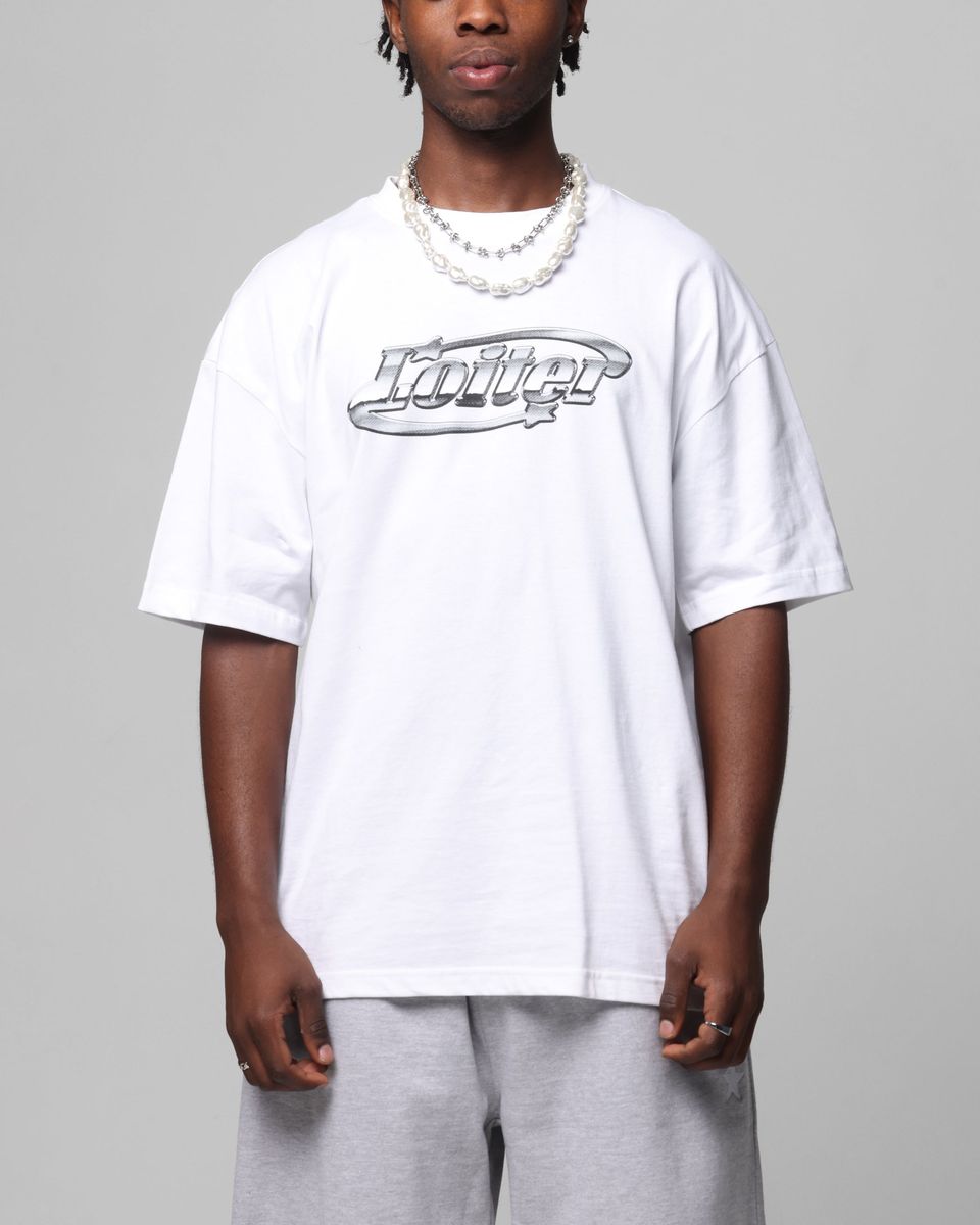 Loiter Chrome Logo White T-Shirt