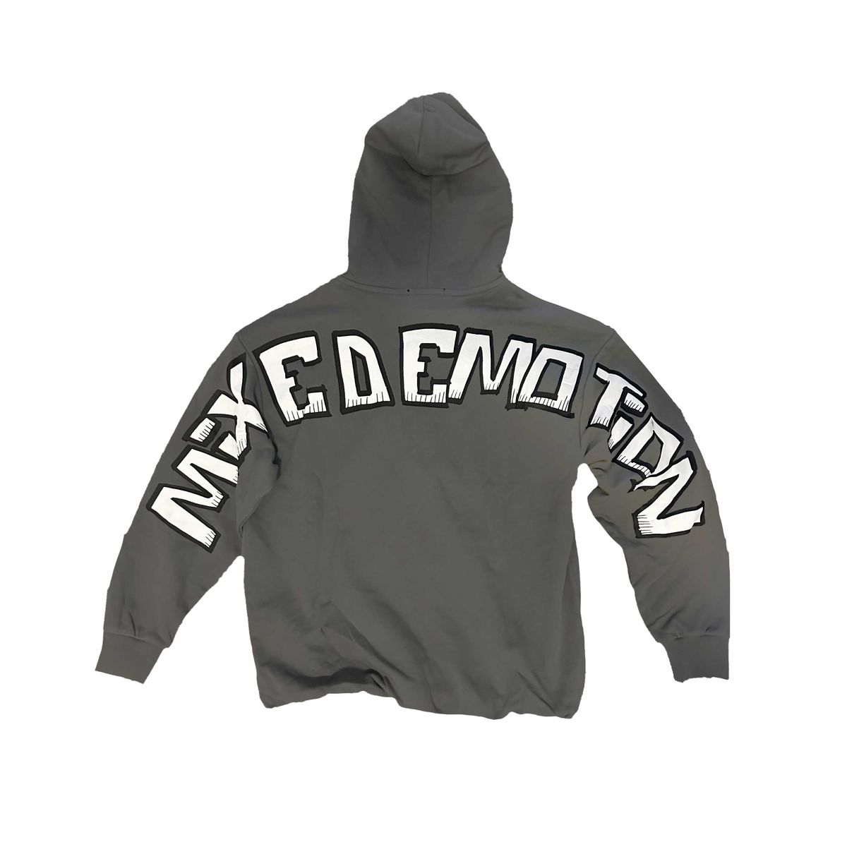Mixed Emotions Grey 'Monster' Cropped Hoodie