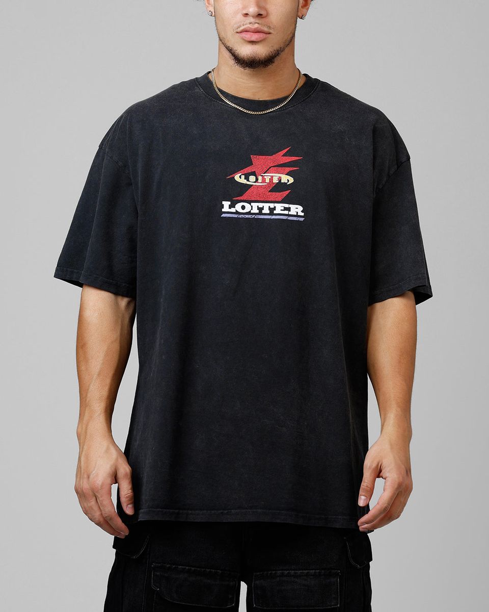 Loiter Formula Vintage Black Acidwash T-Shirt