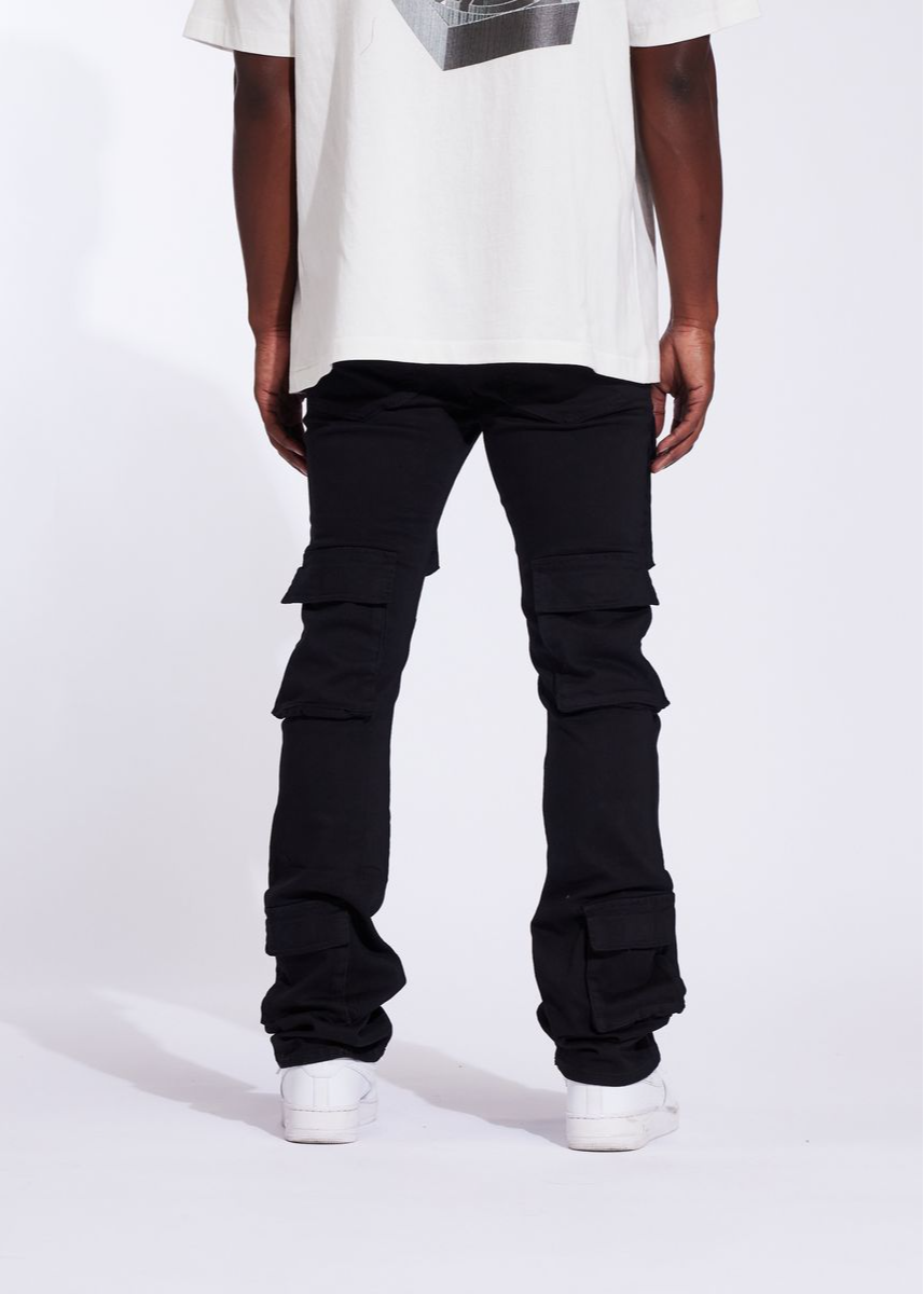CRYSP DENIM COMMAND CARGO FLARE