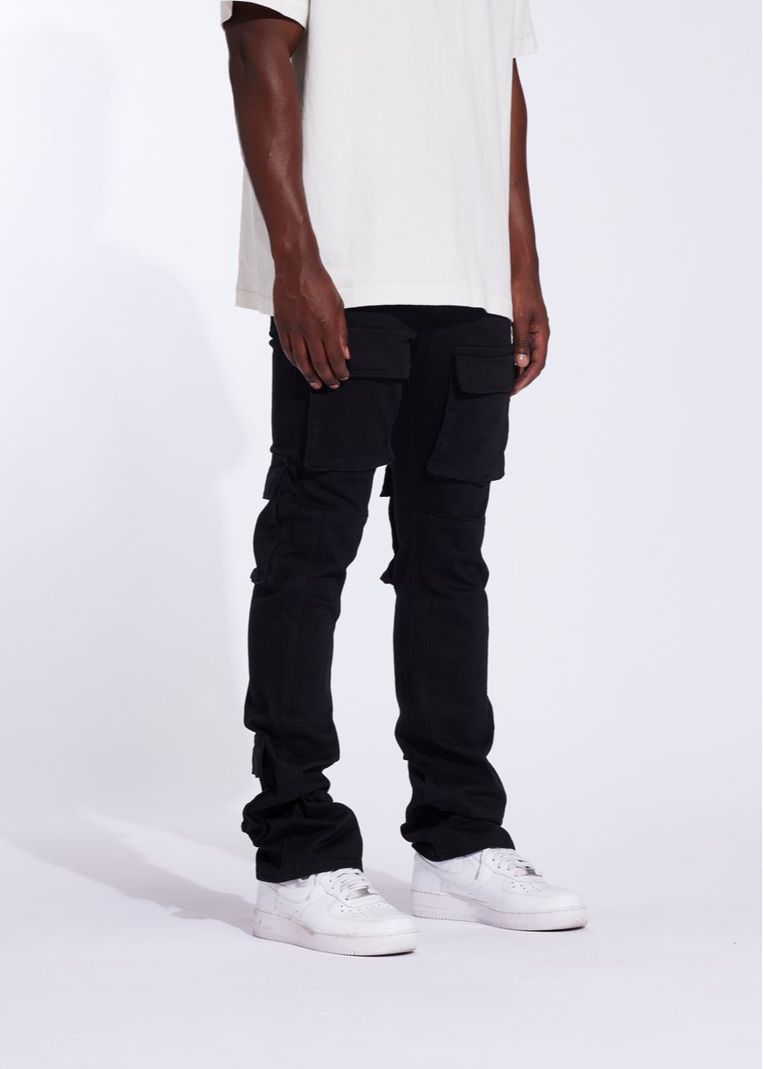 CRYSP DENIM COMMAND CARGO FLARE