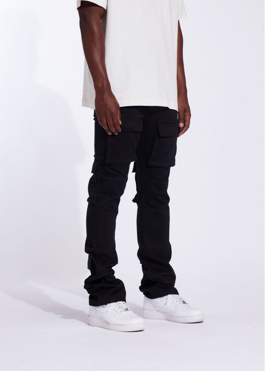 CRYSP DENIM COMMAND CARGO FLARE
