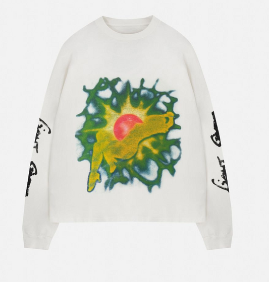 UNDERGOLD Helios Sun Girl Long Sleeve Boxy Fit Tshirt (White)