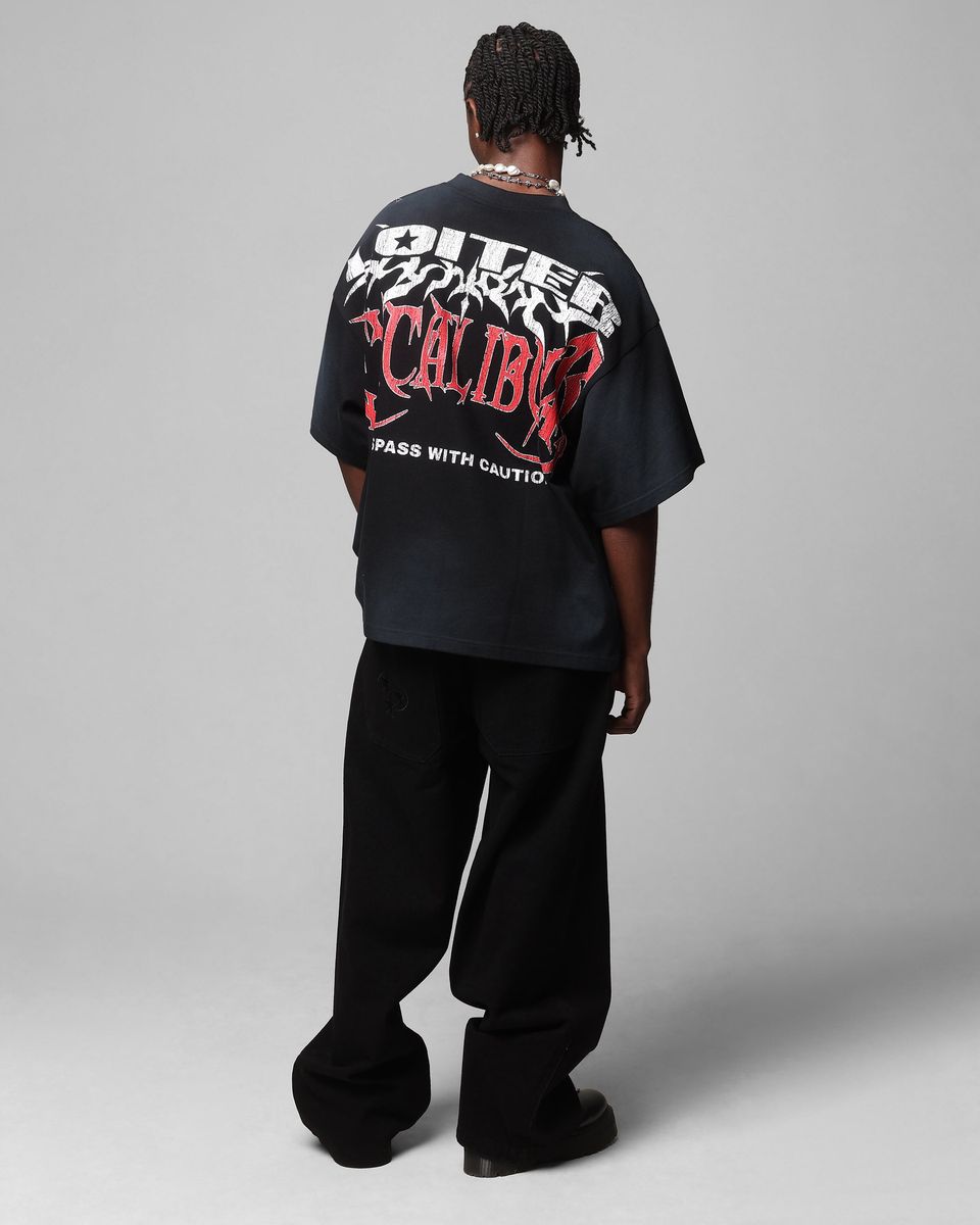 Loiter Trespass Vintage T-Shirt Washed Black