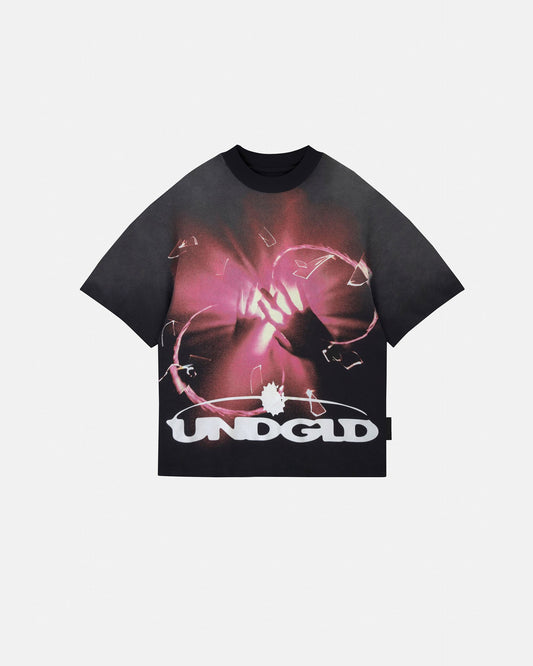 Undergold Helios Dazzled Boxy Fit Tshirt (Faded Black)