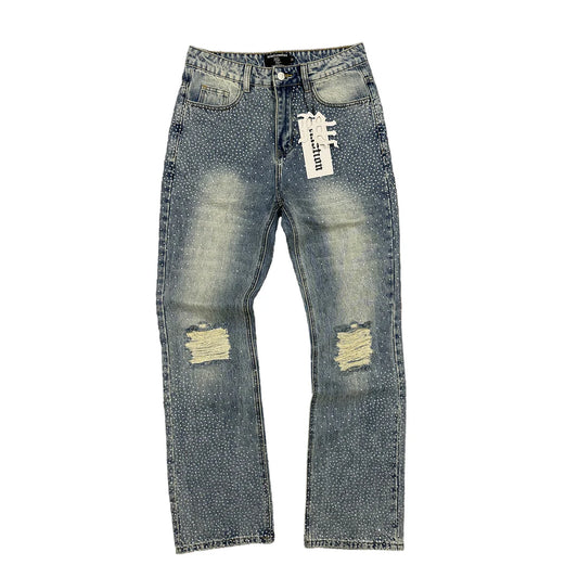 Mixed Emotions ‘ME’ Rhinestone Jeans
